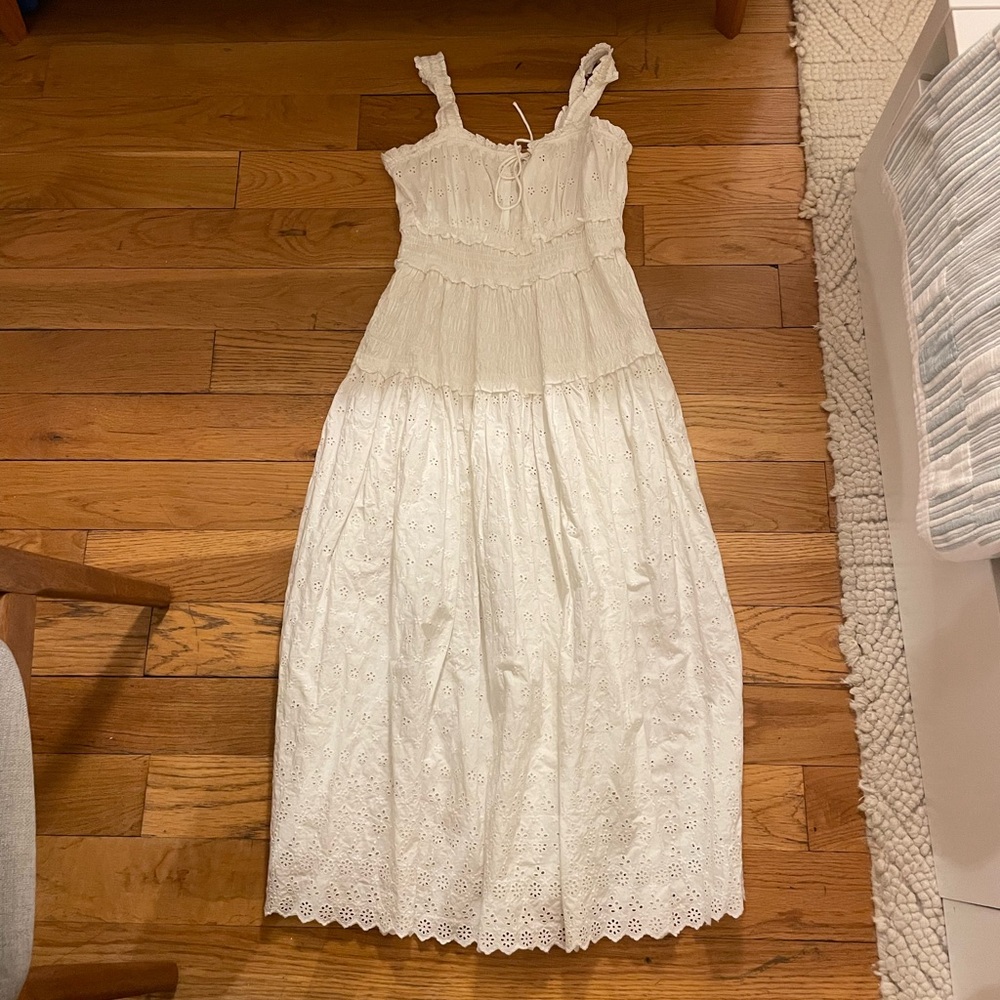 GapxDoen White Eyelet Maxi Dress